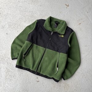 Northface Green and Black Fleece Jacket